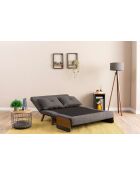 Cosmo 2-zits slaapbank donkergrijs - 78x120x82 cm