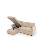 Canapé-lit d'angle Kado crème - 140x190 cm