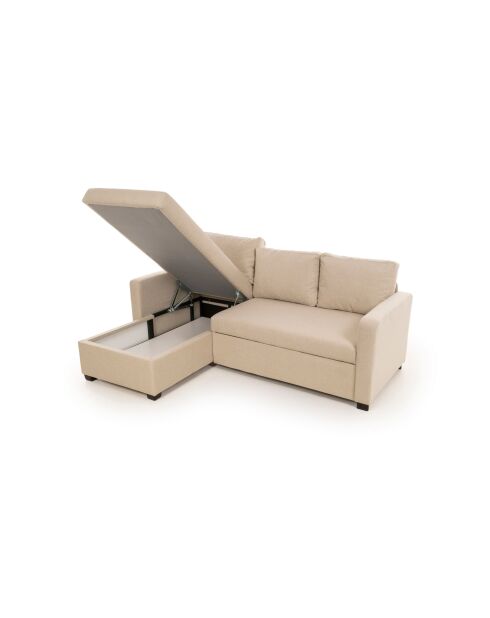 Canapé-lit d'angle Kado crème - 140x190 cm