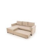 Canapé-lit d'angle Kado crème - 140x190 cm