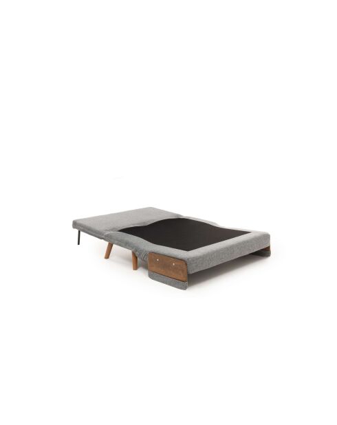 2-zits slaapbank Cosmo lichtgrijs - 78x120x82 cm