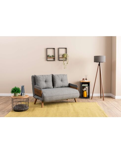 2-zits slaapbank Cosmo lichtgrijs - 78x120x82 cm