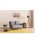2-zits slaapbank Cosmo lichtgrijs - 78x120x82 cm