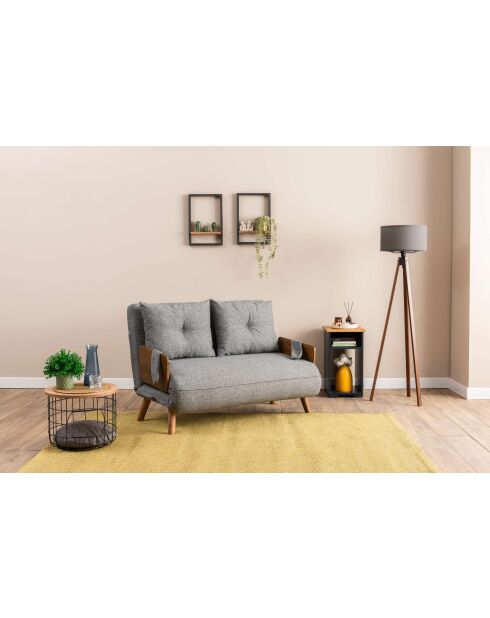 2-zits slaapbank Cosmo lichtgrijs - 78x120x82 cm