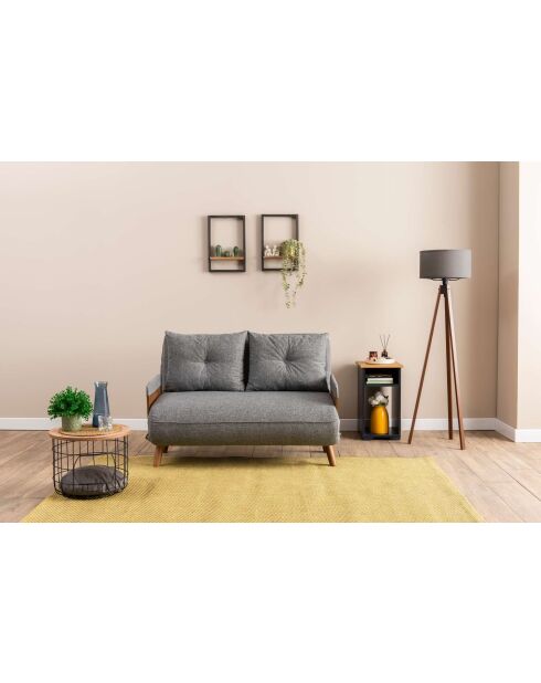 2-zits slaapbank Cosmo lichtgrijs - 78x120x82 cm