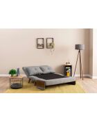 2-zits slaapbank Cosmo lichtgrijs - 78x120x82 cm