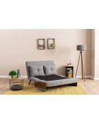 2-zits slaapbank Cosmo lichtgrijs - 78x120x82 cm