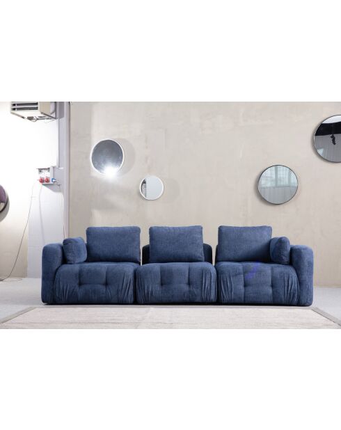 Divano Amaris 3 posti blu marino - 290x100x65 cm