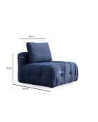 Divano Amaris 3 posti blu marino - 290x100x65 cm