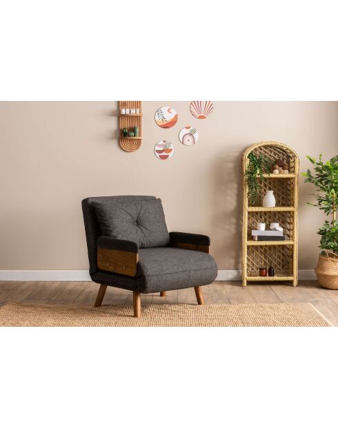 Cosmo 1-zits slaapbank donkergrijs - 77x70x82 cm