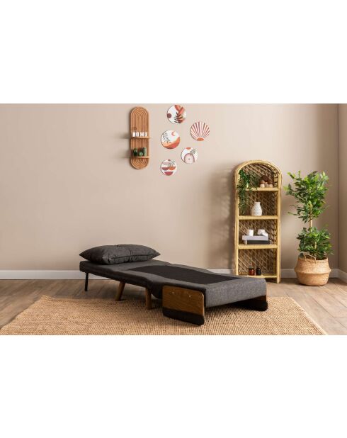 Cosmo 1-zits slaapbank donkergrijs - 77x70x82 cm