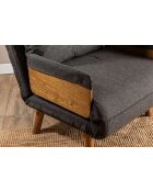 Cosmo 1-Sitzer-Schlafsofa dunkelgrau - 77x70x82 cm