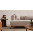 Hera 3-zitsbank creme - 220x100x75 cm