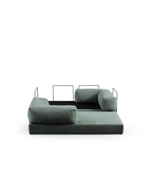 Canapé-lit 2 places Via Con vert - 200x100x80 cm