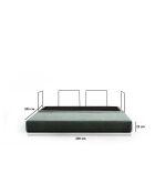 Canapé-lit 2 places Via Con vert - 200x100x80 cm