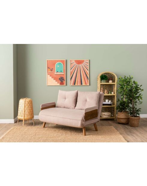 Cosmo bohemian mink 2-zits slaapbank - 78x120x82 cm