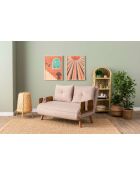 Cosmo bohemian mink 2-zits slaapbank - 78x120x82 cm