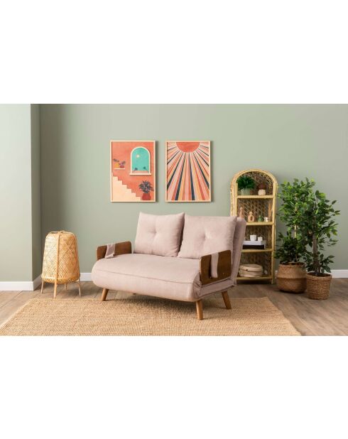 Cosmo bohemian mink 2-zits slaapbank - 78x120x82 cm