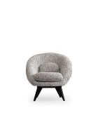 Sedia Caprice Wing bianca, nera - 75x70x80 cm