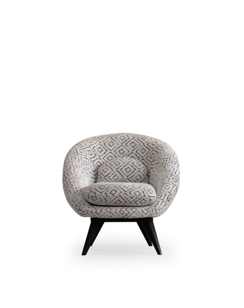 Sedia Caprice Wing bianca, nera - 75x70x80 cm