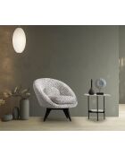 Sedia Caprice Wing bianca, nera - 75x70x80 cm