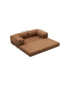 Comfort v2 braunes 3-Sitzer-Sofa - 190x95x75 cm
