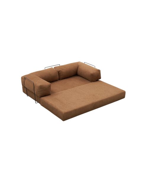 Comfort v2 braunes 3-Sitzer-Sofa - 190x95x75 cm