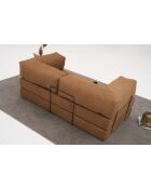 Comfort v2 braunes 3-Sitzer-Sofa - 190x95x75 cm