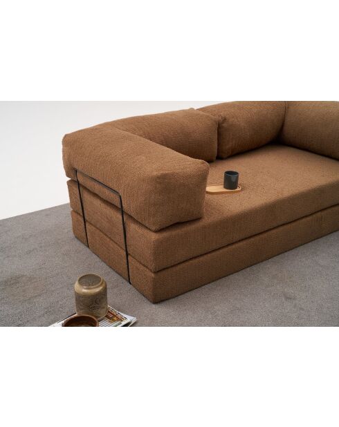 Comfort v2 braunes 3-Sitzer-Sofa - 190x95x75 cm