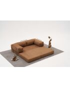 Comfort v2 braunes 3-Sitzer-Sofa - 190x95x75 cm