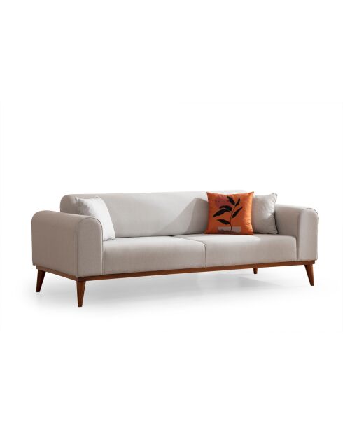 Canapé-lit 3 places Cofi crème - 222x90x80 cm