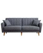 Canapé-lit 3 places Aqua gris foncé - 205x85x85 cm