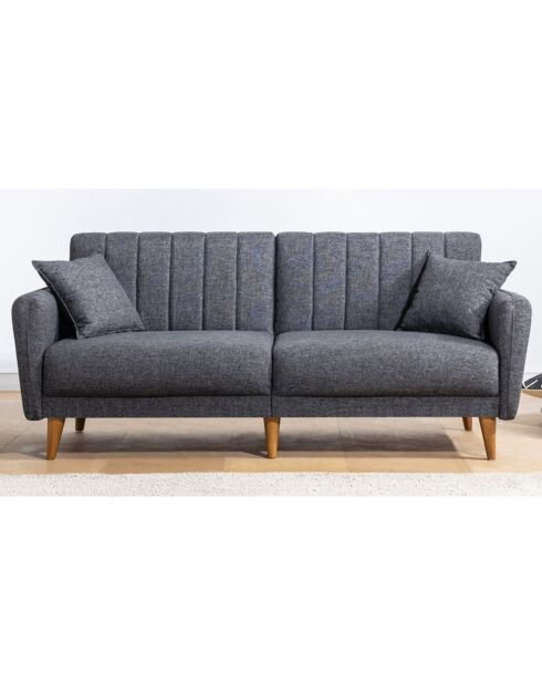 Canapé-lit 3 places Aqua gris foncé - 205x85x85 cm