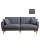 Canapé-lit 3 places Aqua gris foncé - 205x85x85 cm