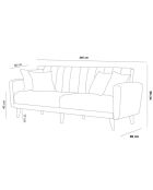 Canapé-lit 3 places Aqua gris foncé - 205x85x85 cm