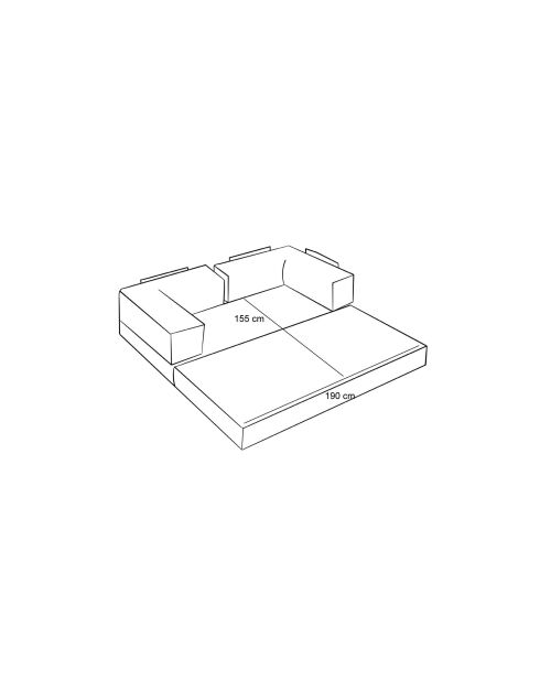 Comfort v2 3-Sitzer-Sofa, 190 x 95 x 75 cm, cremefarben