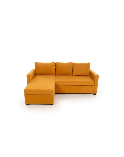 Canapé-lit d'angle Kado moutarde - 140x190 cm