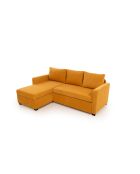 Canapé-lit d'angle Kado moutarde - 140x190 cm