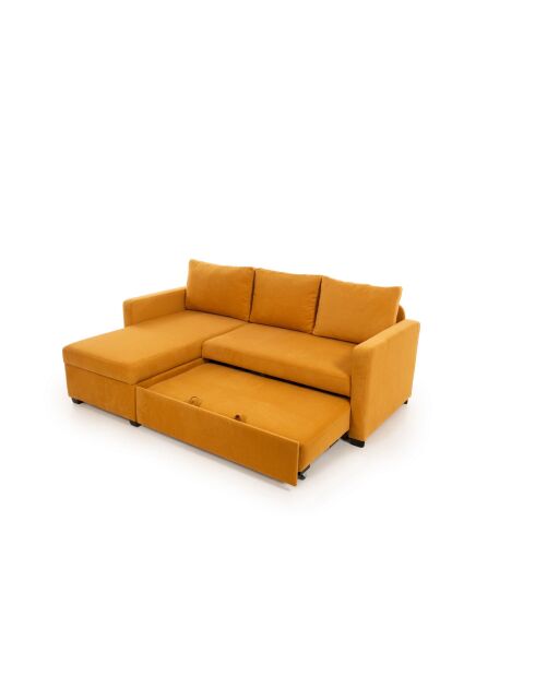 Canapé-lit d'angle Kado moutarde - 140x190 cm