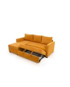 Canapé-lit d'angle Kado moutarde - 140x190 cm