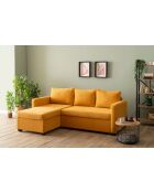 Canapé-lit d'angle Kado moutarde - 140x190 cm