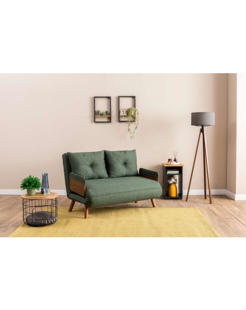 Canapé-lit 2 places Cosmo vert - 78x120x82 cm