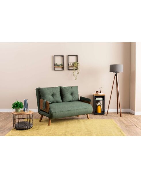 Canapé-lit 2 places Cosmo vert - 78x120x82 cm