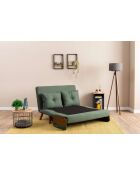 Canapé-lit 2 places Cosmo vert - 78x120x82 cm