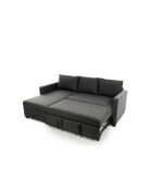 Canapé-lit d'angle Kado gris foncé - 140x190 cm