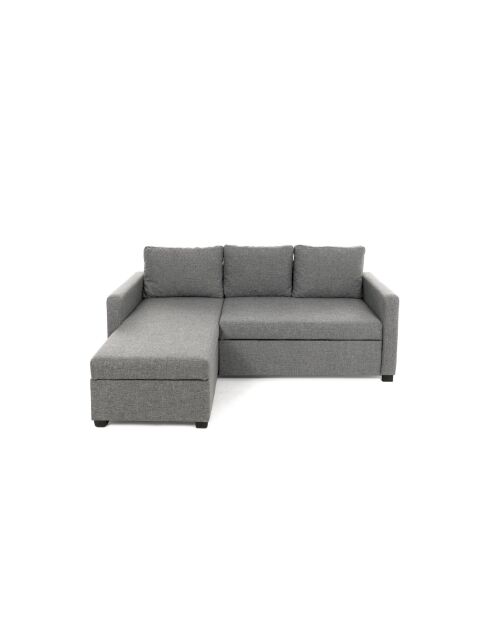Canapé-lit d'angle Kado gris clair - 140x190 cm