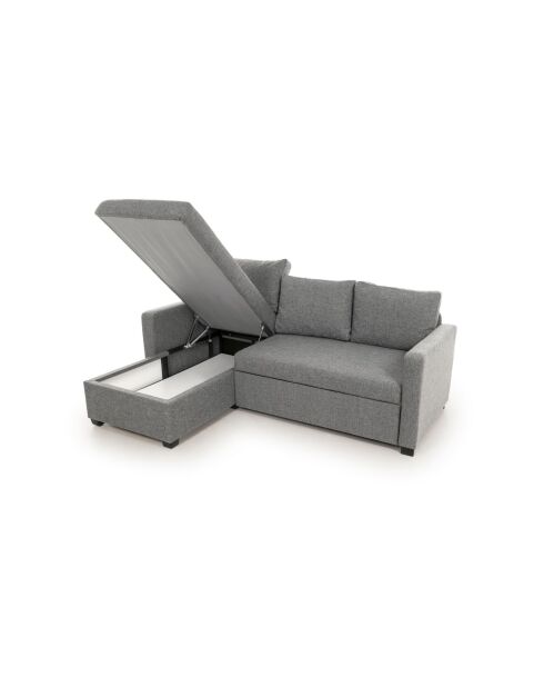 Canapé-lit d'angle Kado gris clair - 140x190 cm