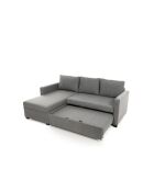 Canapé-lit d'angle Kado gris clair - 140x190 cm