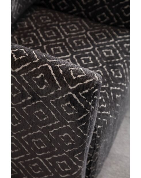 Nora Ohrensessel Schwarz, weiß - 75 x70x80 cm