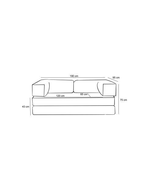 Comfort v2 3-Sitzer-Sofa anthrazit - 190x95x75 cm